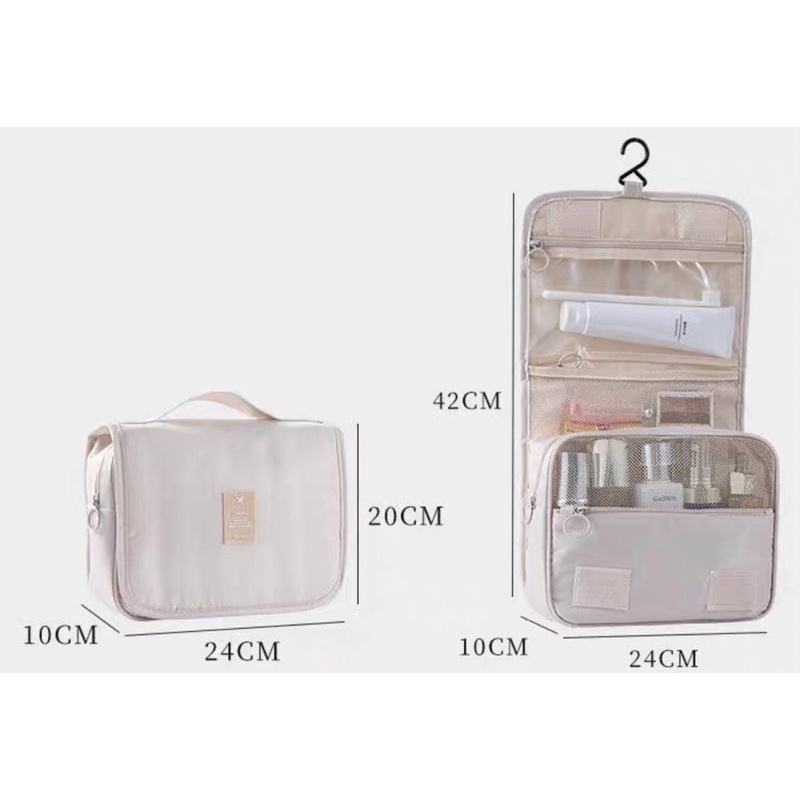 Túi đựng mỹ phẩm/ túi đựng du lịch chống thấm nước_có giá treo gọn gàng