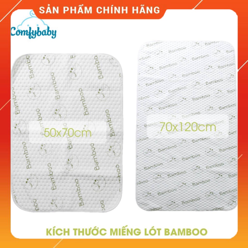Tấm lót chống thấm thay tã 4 lớp vải sợi tre bamboo cao cấp Comfybaby tự nhiên, kháng khuẩn, thoáng khí cho bé Tổng kho
