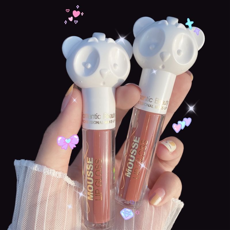 Son lì mịn mượt như nhung màu trà sữa thiết kế vỏ gấu cho học sinh