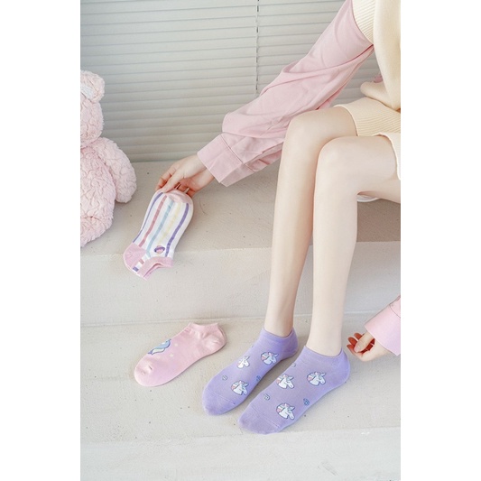 Tất chân cổ ngắn hình Kỳ lân Unicorn