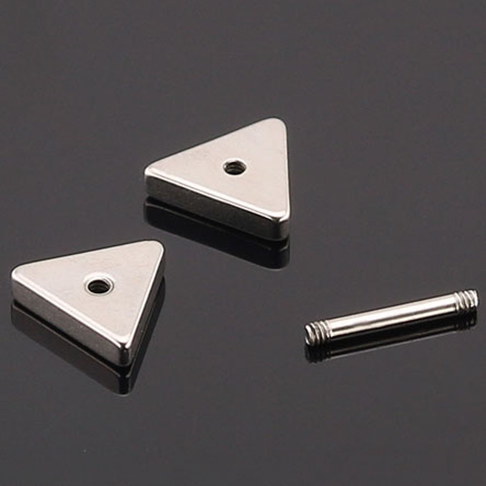 Khuyên Tai Thép Không Gỉ Họa Tiết Hình Học Thời Trang