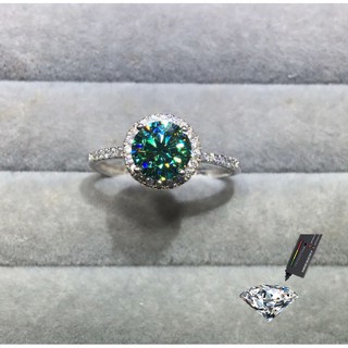   With Gra certificate  Nhẫn bạc sterling 100% S925 sterling bạc 100% có thể điều chỉnh hình kim cương thanh lịch cho nữ 1 carat 