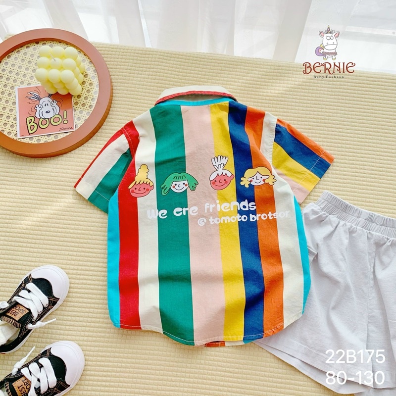 BỘ SƠ MI CẦU VỒNG CHO BÉ TRAI