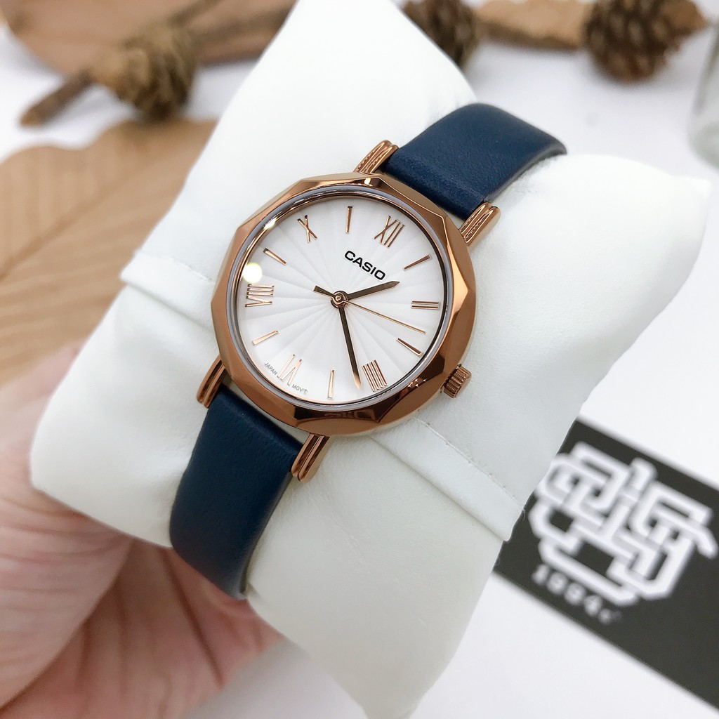 Đồng hồ nữ Casio LTP-E411 / LTP-E411MR-7A dây thép, chống nước 50m, size 30mm, hàng chính hãng