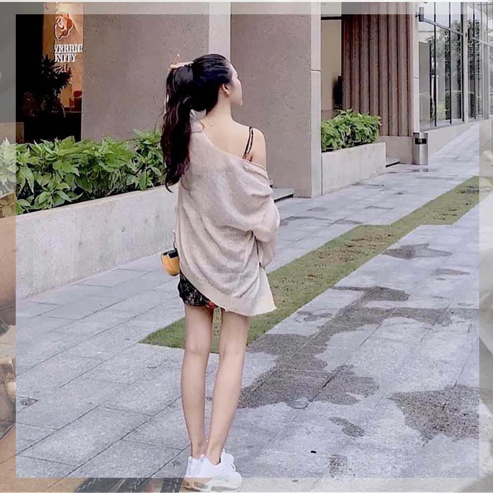 Áo khoác len mỏng dệt kim - Áo khoác đi biển
