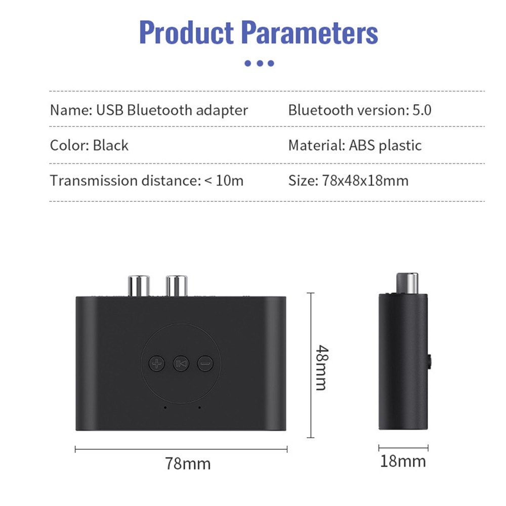 Thiết Bị Thu Bluetooth Tích Hợp NFC Cho Loa Và Amply Hỗ Trợ Cổng 3.5mm, AV, USB