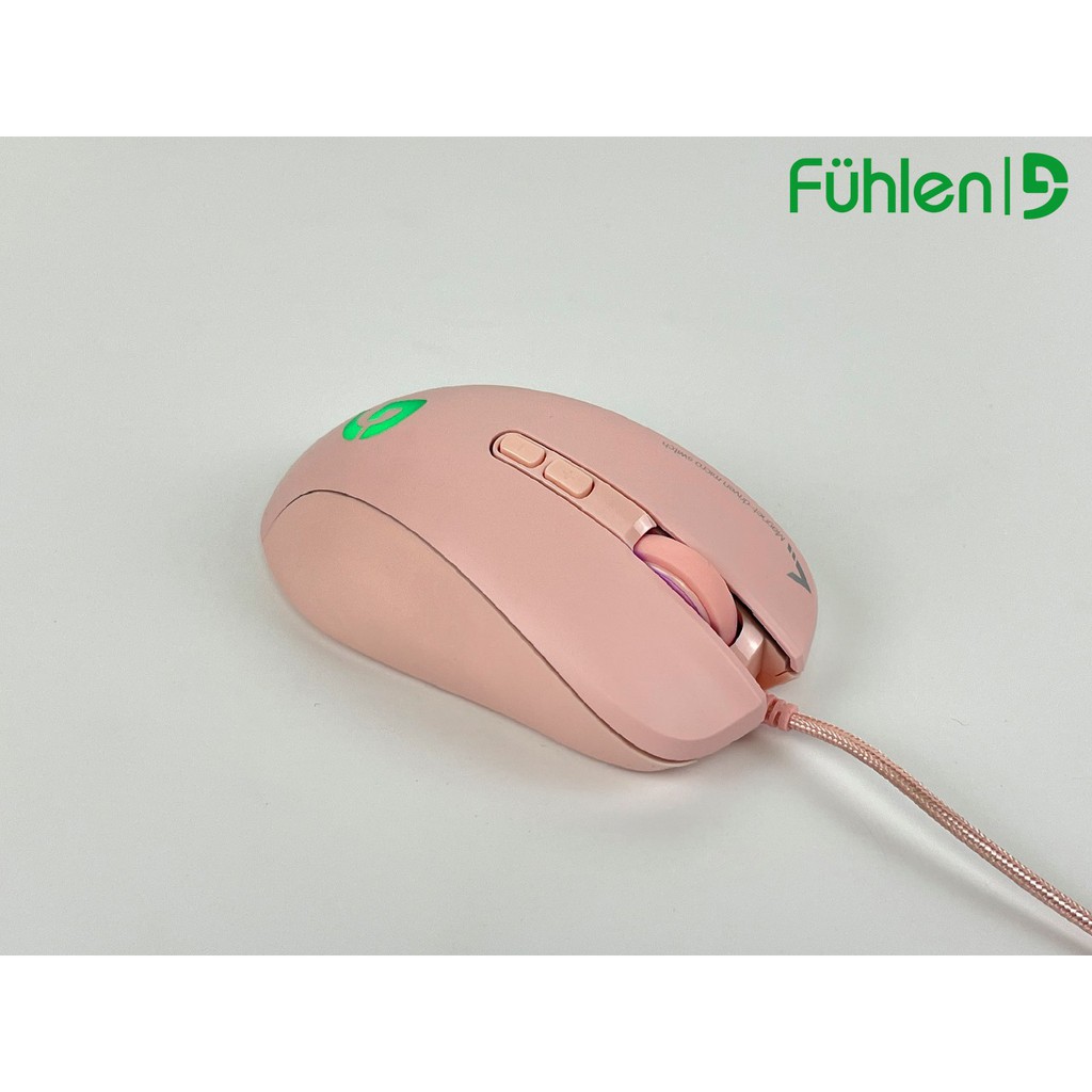 Chuột máy tính màu Hồng gaming giá rẻ chính hãng chuột Fuhlen G90 Pink nút bấm bất tử