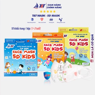 50 Chiếc Khẩu trang y tế em bé 5D T&T MASK vải không dệt SMS Plus 3+ kháng khuẩn - Chính hãng DNTN Trịnh Chung