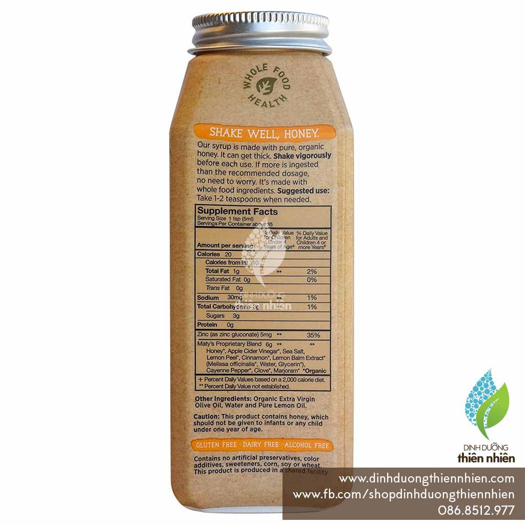 Mật Ong Thảo Dược Maty's Organic Honey 177ml