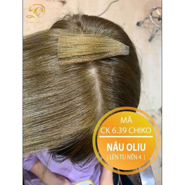 Thuốc Nhuộm Tóc Chiko Màu Nâu Oliu [TẶNG TRỢ NHUỘM] - Không Cần Tẩy Tóc - 0077