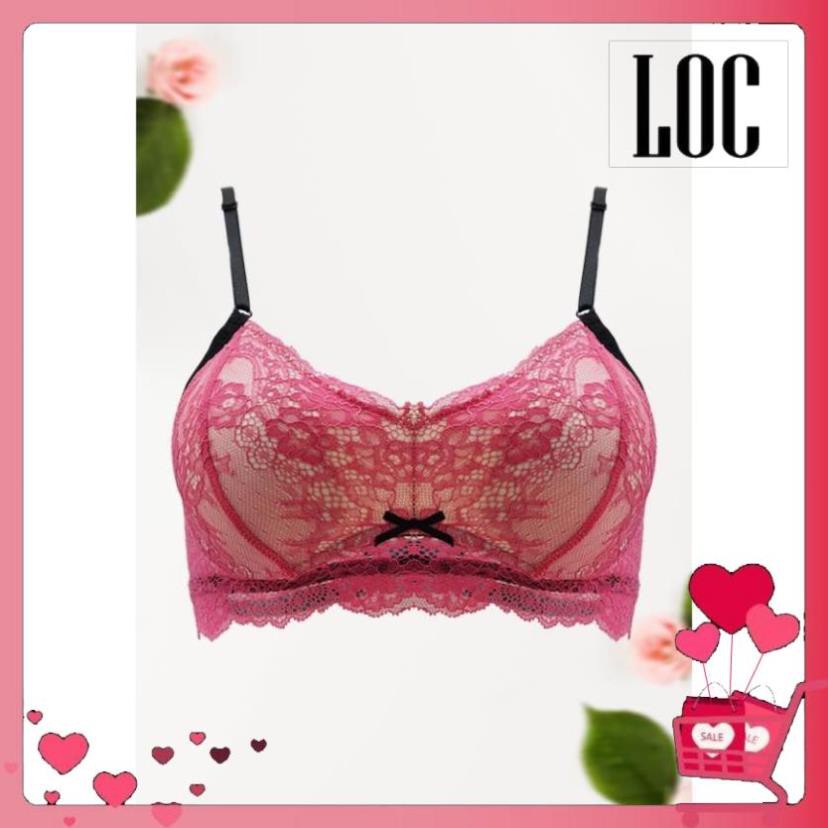 Đồ lót sexy, Áo Lót Không Gọng Dáng Gọng Viền Ren - Hồng Bích [Nội Y Cao Cấp]