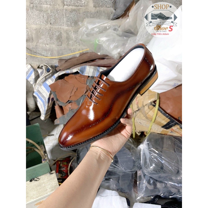 (TT15.2021) Giày tây buộc dây Da Bóng Nam Giá Rẻ -Tăng Chiều Cao 3cm - Hàng VN Hàng bán chạy