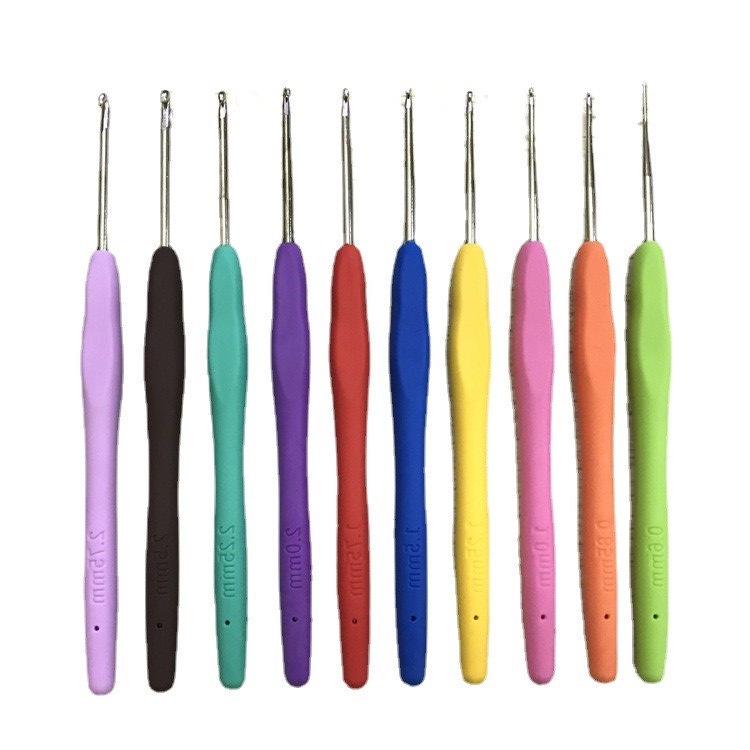 BỘ 10 KIM MÓC LEN CÁN NHỰA DẺO CAO CẤP