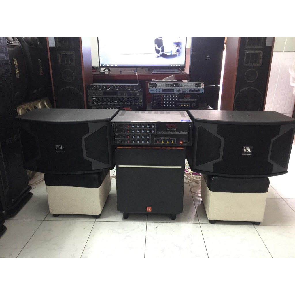 Bộ dàn karaoke loa JBL, kết hợp Trầm JBL+Amli 203N cực chất