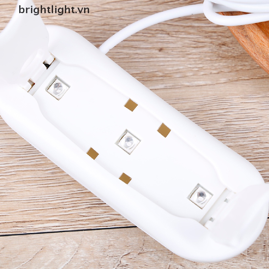 [Hàng mới về] Máy sấy móng tay đèn LED UV 6W màu trắng sạc USB tiện dụng