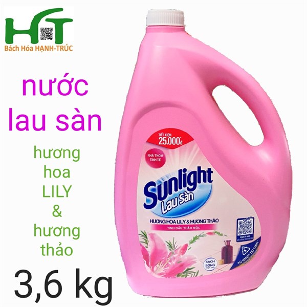 Nước lau sàn Sunlight 3,6kg (đủ 5 hương)