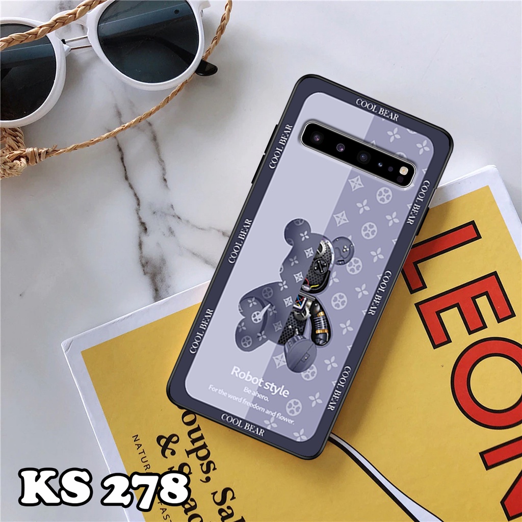 Ốp lưng Samsung S10 - S10 Plus - S10 5G - S10 Lite - S10e - Ốp Samsung in hình Gấu B.Ŗİ.ÇK - Lưng nhám viền TPU cao cấp