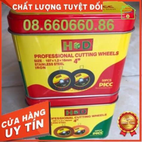 [GIẢM GIÁ SỐC] Đá Cắt Sắt, Cắt Inox HD xanh Hộp 50 Lưỡi.