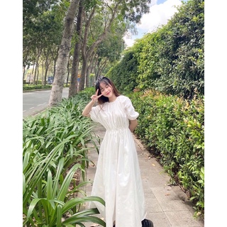 Fichi | flora dress | đầm khoét lưng thắt dây nơ rút eo