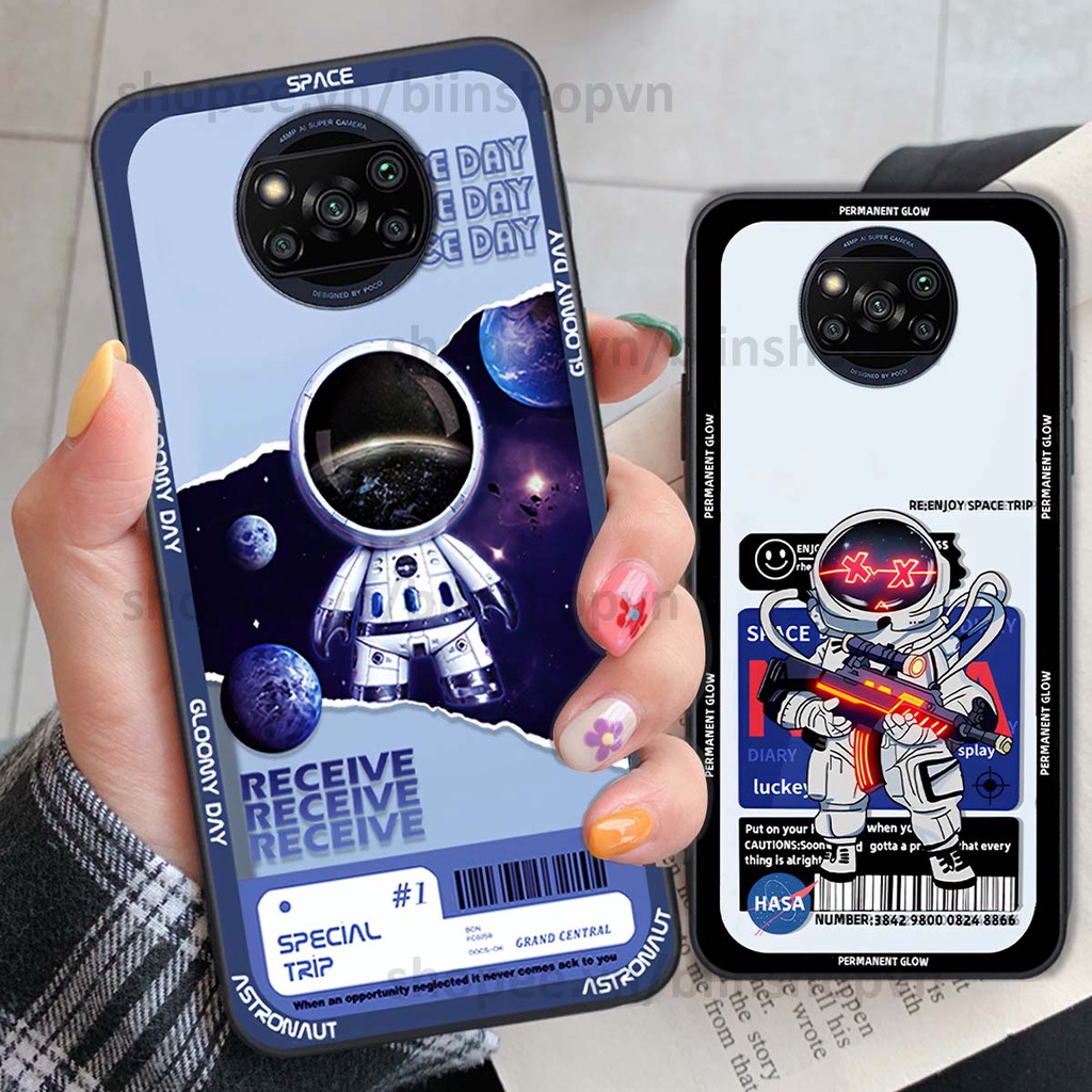 Ốp Xiaomi Poco X3 / Poco X3 Pro phi hành gia vũ trụ space.x siêu đẹp, thời trang