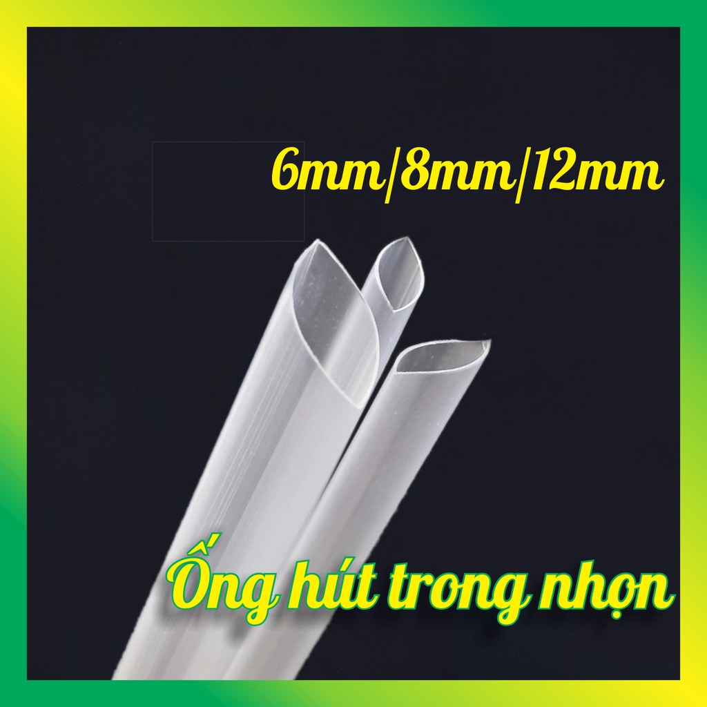Ống hút trắng trong 6mm/ 8mm/ 12mm