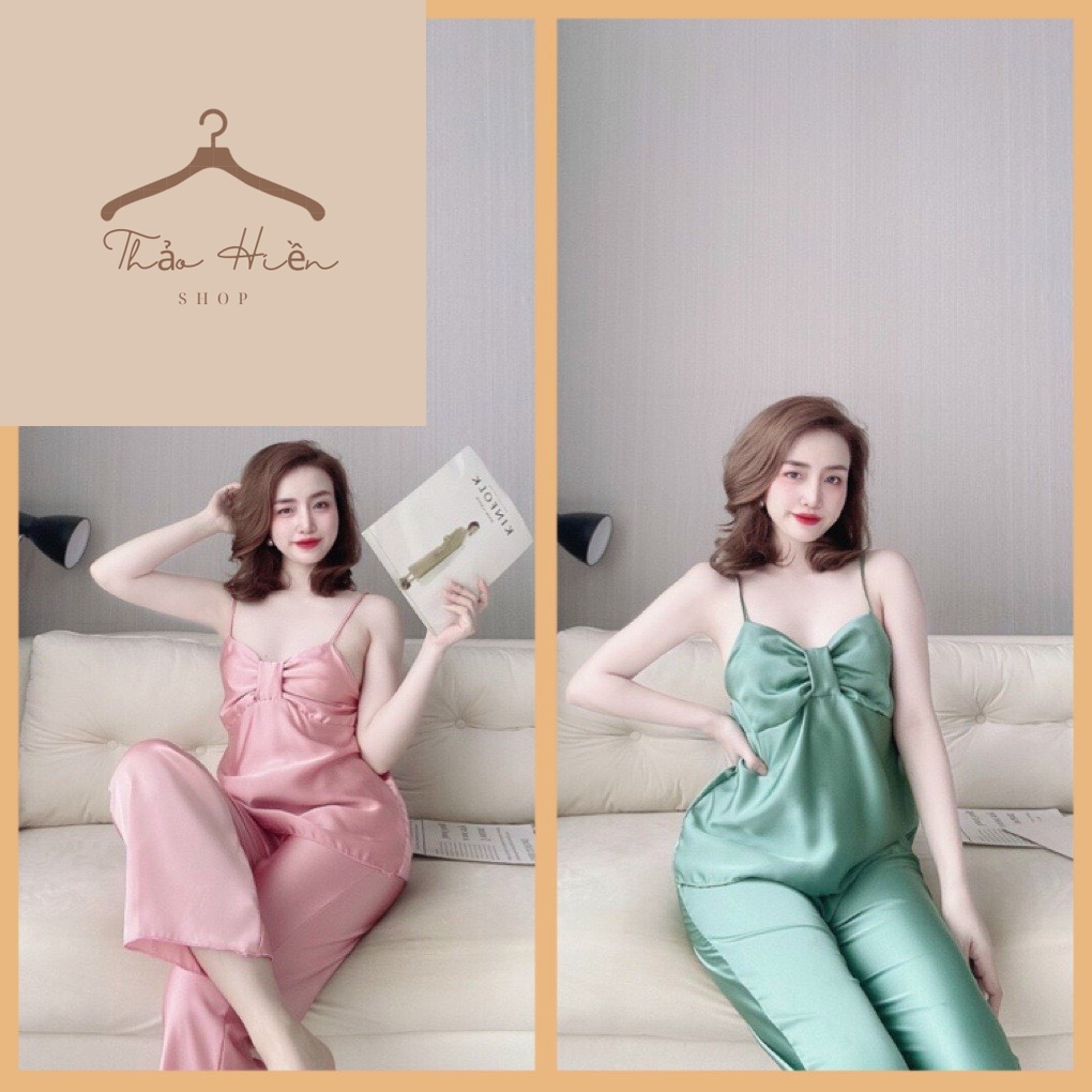 Đồ ngủ sexy nữ 🍂 Đồ ngủ chất phi lụa 2 dây chất lụa mịn quyến rũ 🍂 freesize < 60 kg