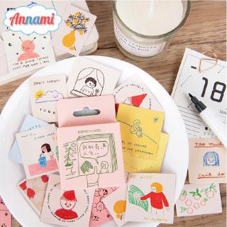 Bộ 46 miếng hình dán xinh xắn trang trí sổ nhật ký