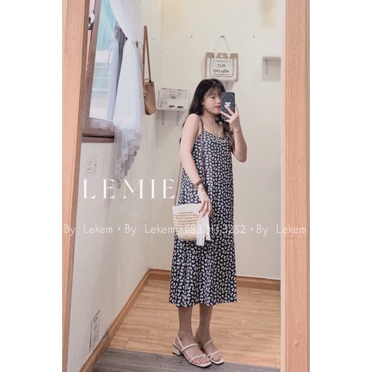 Váy Hai Dây Hoa Nhí Xẻ Tà 🦋 - Đầm Vintage Mới Kèm Ảnh Thật Video Shop Chụp ❤️