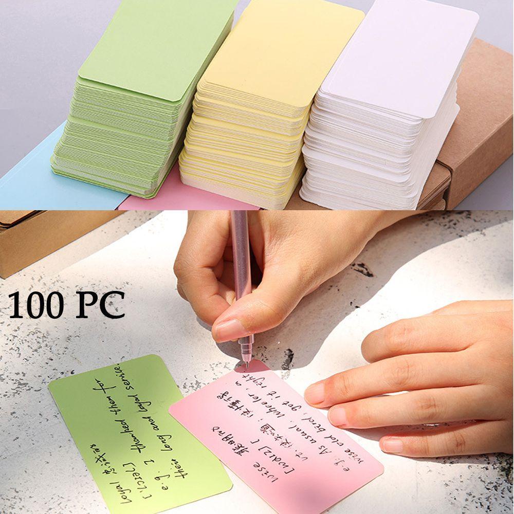 Bộ 100 Thẻ Đánh Dấu Sách Bằng Giấy Kraft Phong Cách Vintage Nhiều Màu Sắc