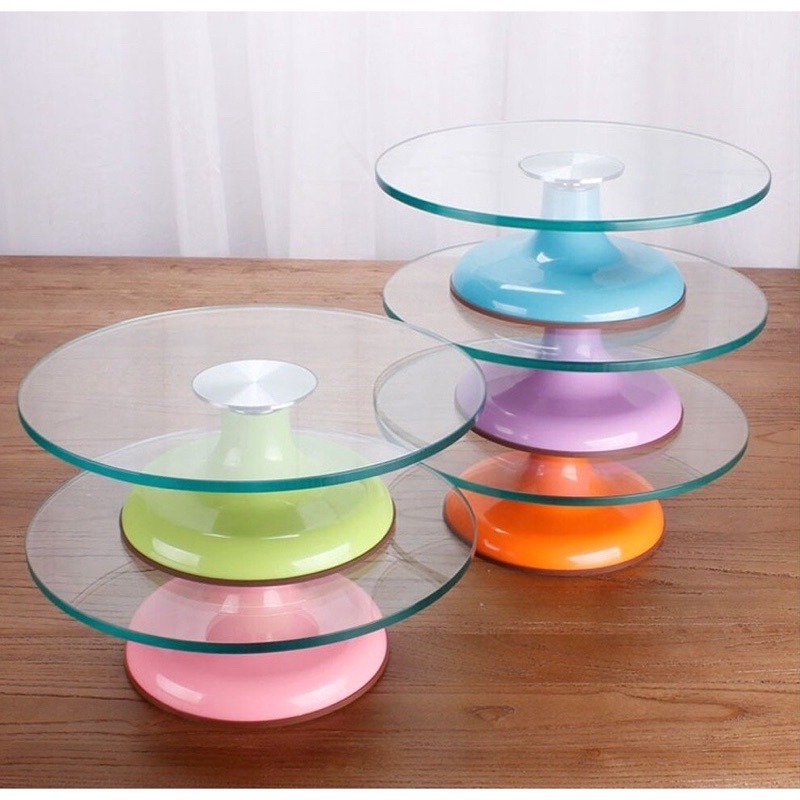 Bàn xoay Bánh Kem Mặt  Kính