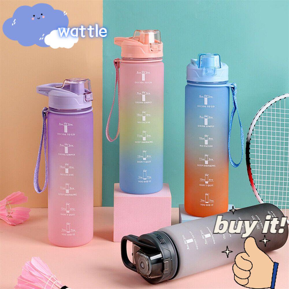 ✧Hành động✧ Bình Nước Thể Thao Dung Tích 1L Có Ống Hút Tiện Dụng Nhiều Màu Sắc