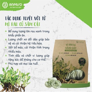 Mì eat clean rau sâm cát hữu cơ organic anpaso, giảm cân, ăn chay - ảnh sản phẩm 4