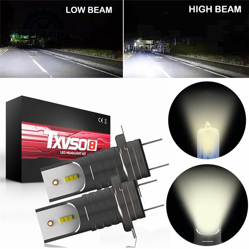 Đèn pha H7 LED 110W 6000k ánh sáng trắng cao cấp cho xe ô tô