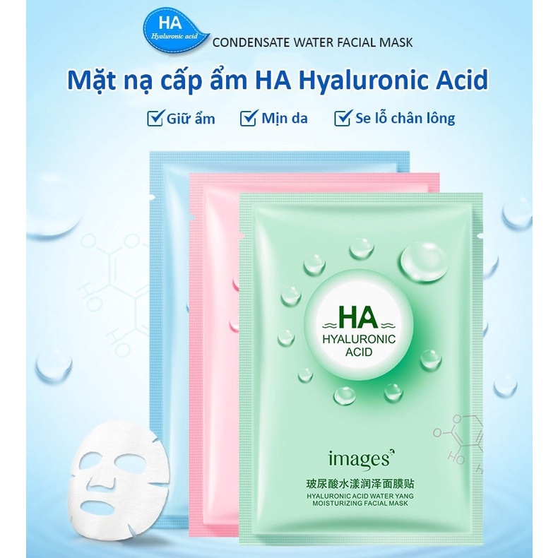 mặt nạ giấy dưỡng trắng da mask cấp ẩm thải độc kiểm soát dầu HA image nội địa trung kho sỉ mb