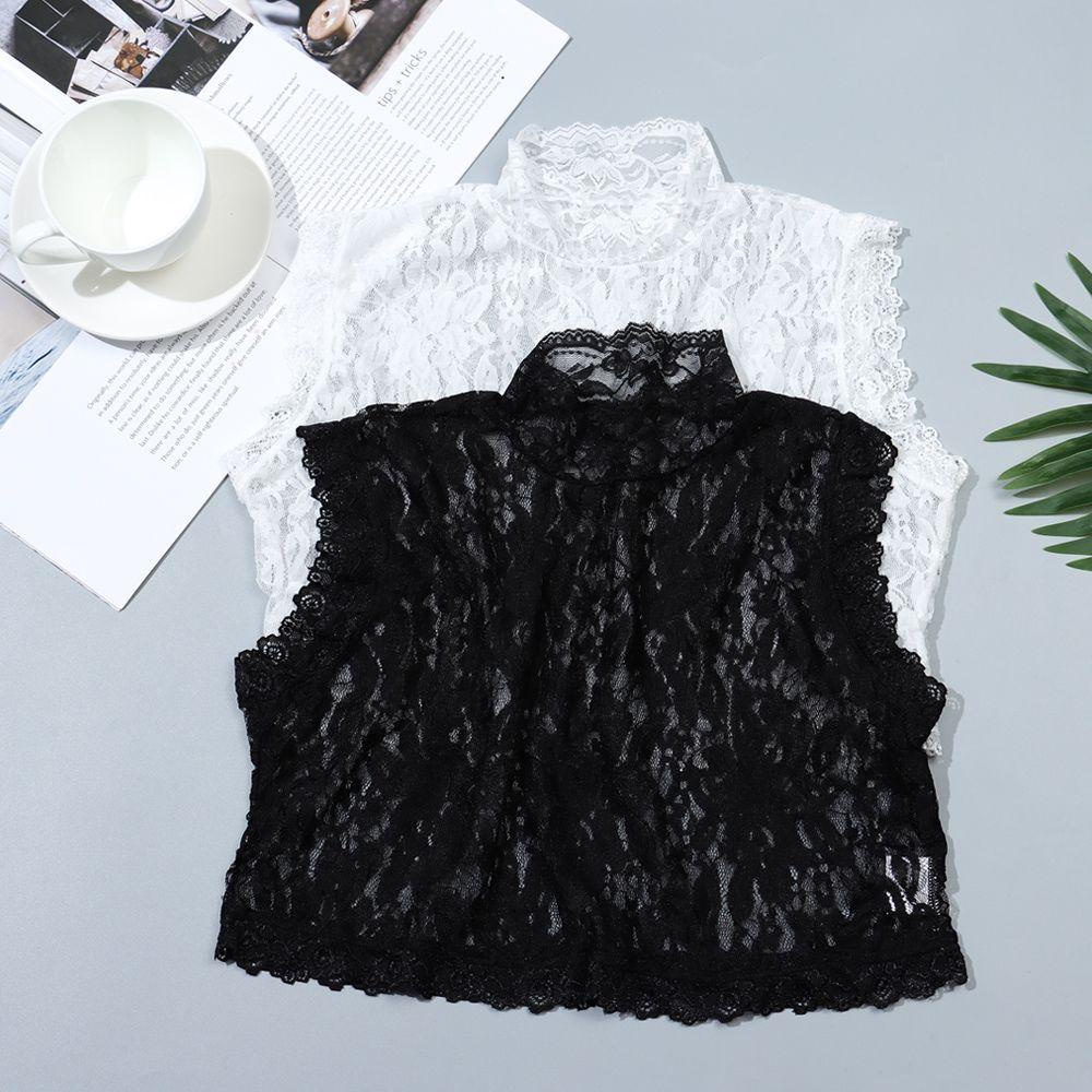 Cổ Áo Rời Cổ Bẻ Giả Ren Phong Cách Vintage Thời Trang