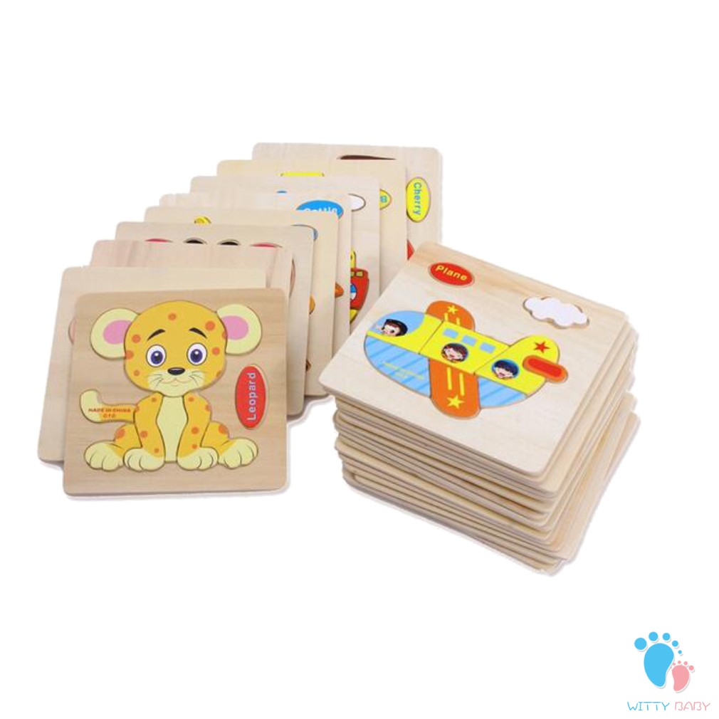 Đồ chơi lắp ráp hình các con vật bằng gỗ dành cho các bé