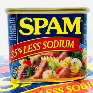 Date 2026 - thịt hộp spam 25% less sodium mỹ 340g