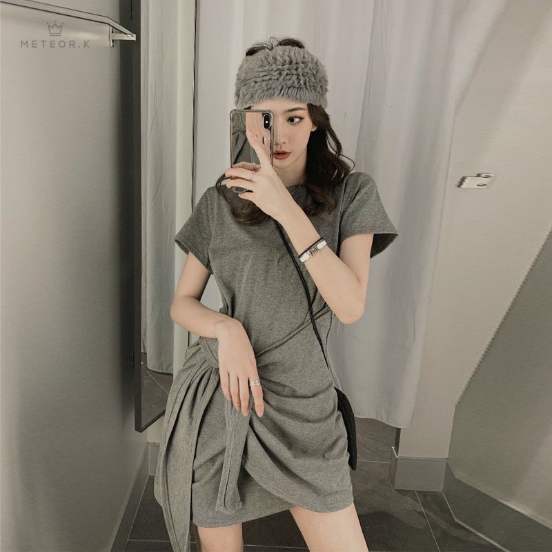 Đầm Tay Ngắn Ôm Dáng Đáng Yêu Dành Cho Nữ | BigBuy360 - bigbuy360.vn