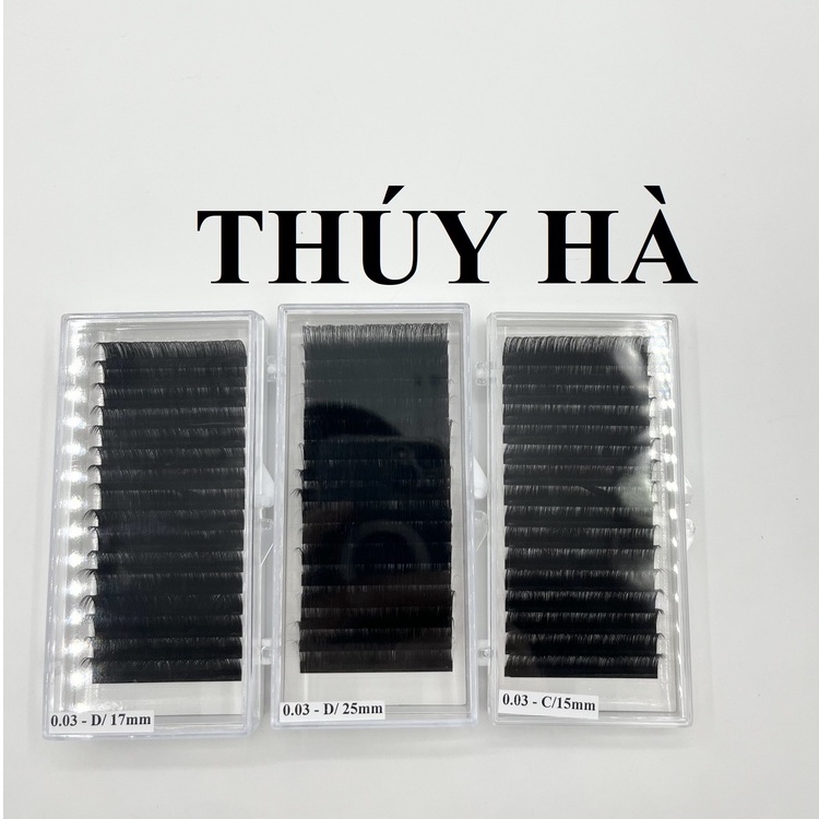 Mi khay dày 0.03-16 Line,dài 10-25mm_C-D_tạo fan,nối classic_dụng cụ nối mi Thúy Hà