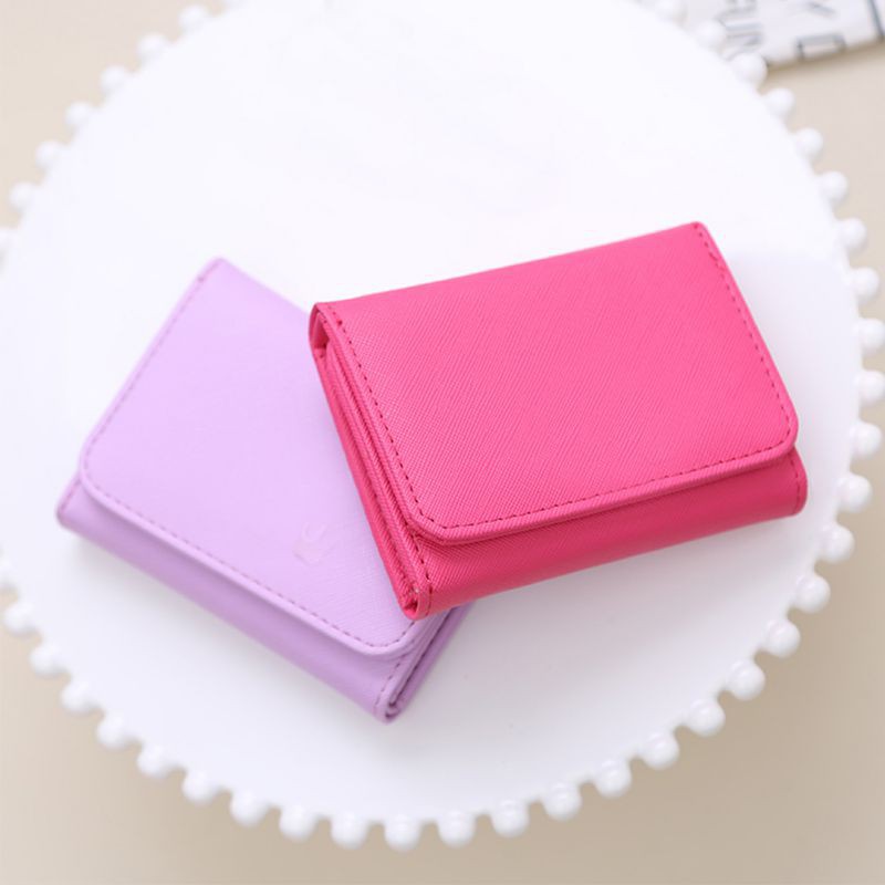 Túi Xách Nữ Ví Gấp Được Màu Trơn Cho Nữ