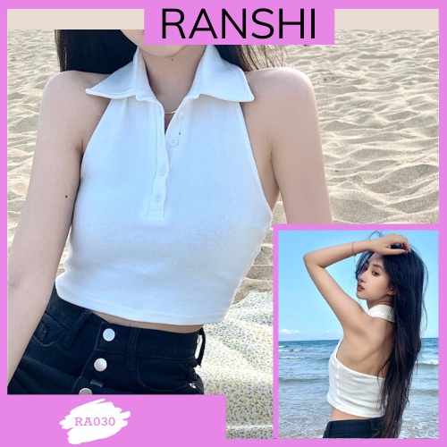 Áo Yếm Hở Lưng Croptop Có Cổ CHANJI Hot Trend Nữ Siêu Xinh Chất Thun Mềm Mại Mát Mẻ Đi Chơi Đi Biển SexyThu Hút RA030