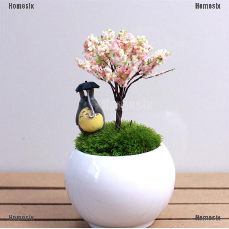 [HoMSI] Miniature Sakura Tree Plants Fairy Garden Accessories Dollhouse Ornament Decor SUU