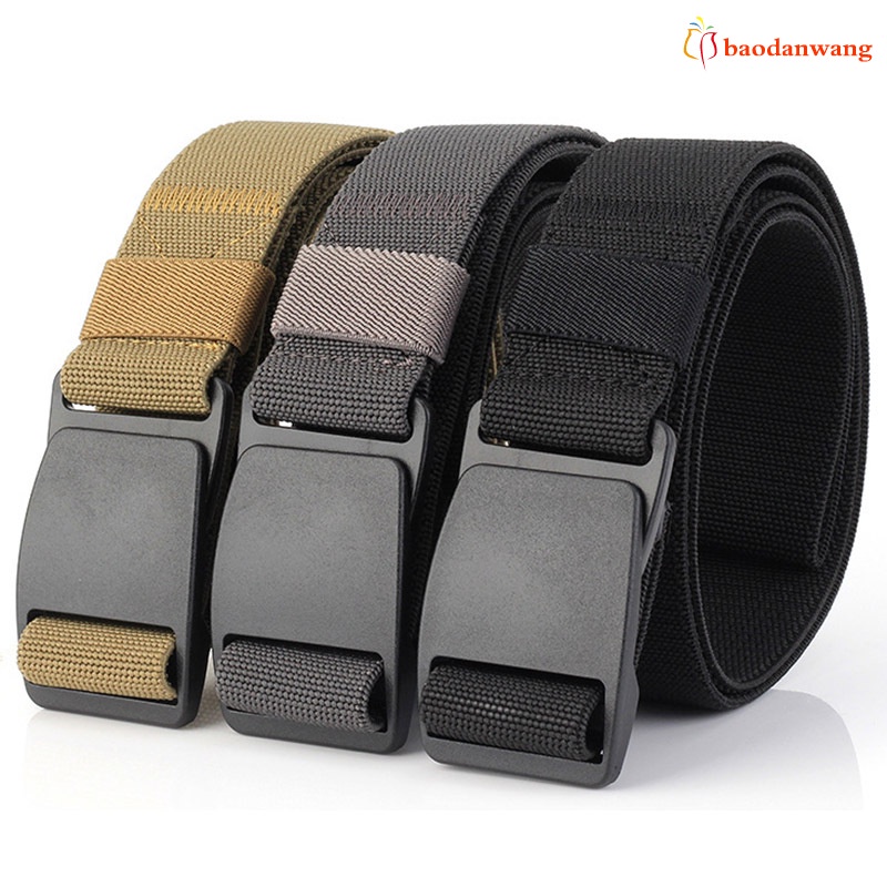 Dây thắt lưng nylon nhựa co giãn có khóa cài bền tiện lợi dành cho nam