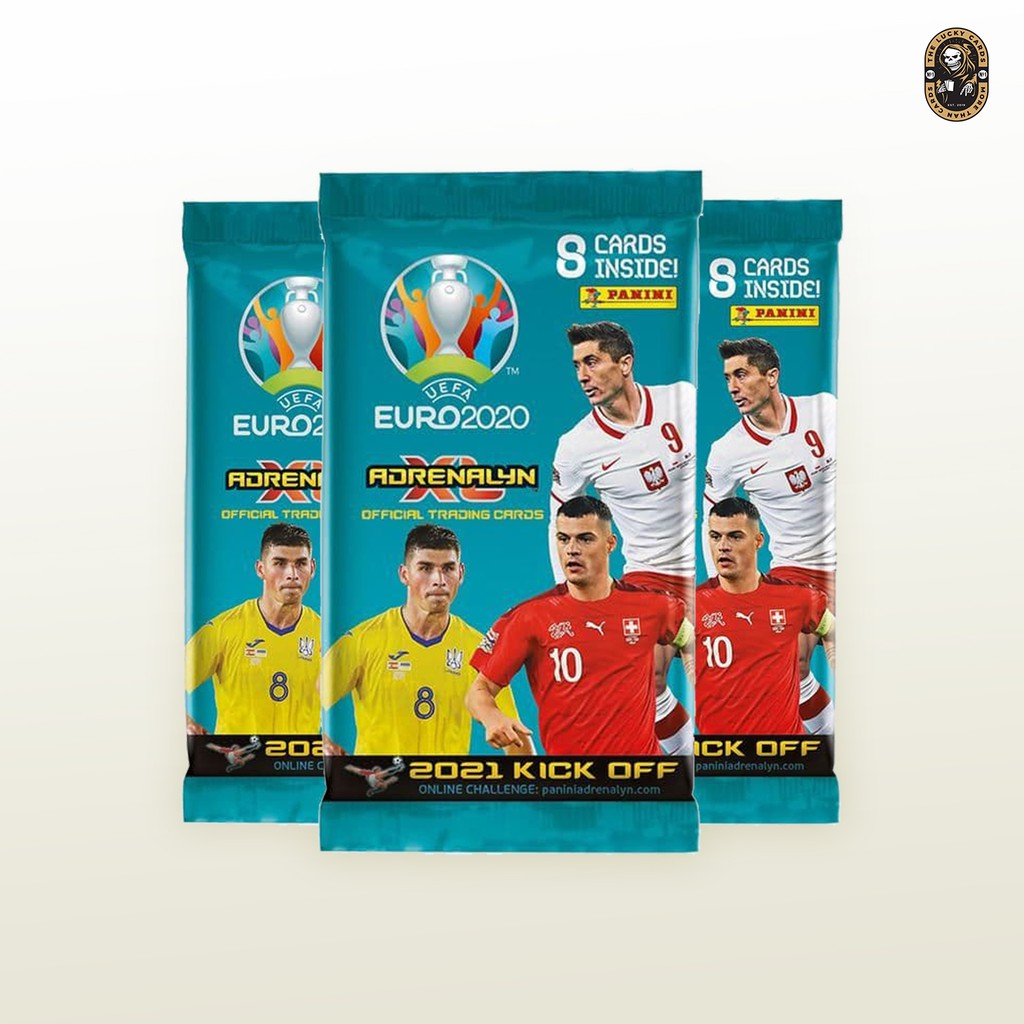 Pack 8 thẻ Panini 2021 Euro Kick Off | Thẻ cầu thủ bóng đá chính hãng | The Lucky Cards