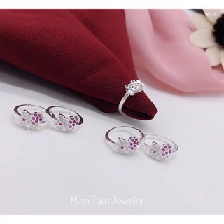 Nhẫn bạc mèo Kitty cho bé,Nhẫn mèo hello Kitty bạc ta cho bé-Minh Tâm Jewelry