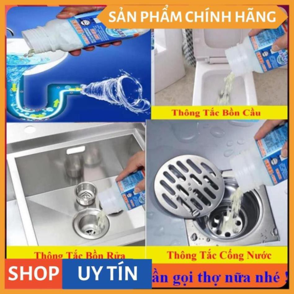 Bột thông tắc Cống & Bồn Cầu & Lavabo & Bồn Rửa Bát - Hộp to 268g