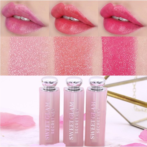 Set son dưỡng có màu Secret Key Sweet Glam Tint Glow mini kit