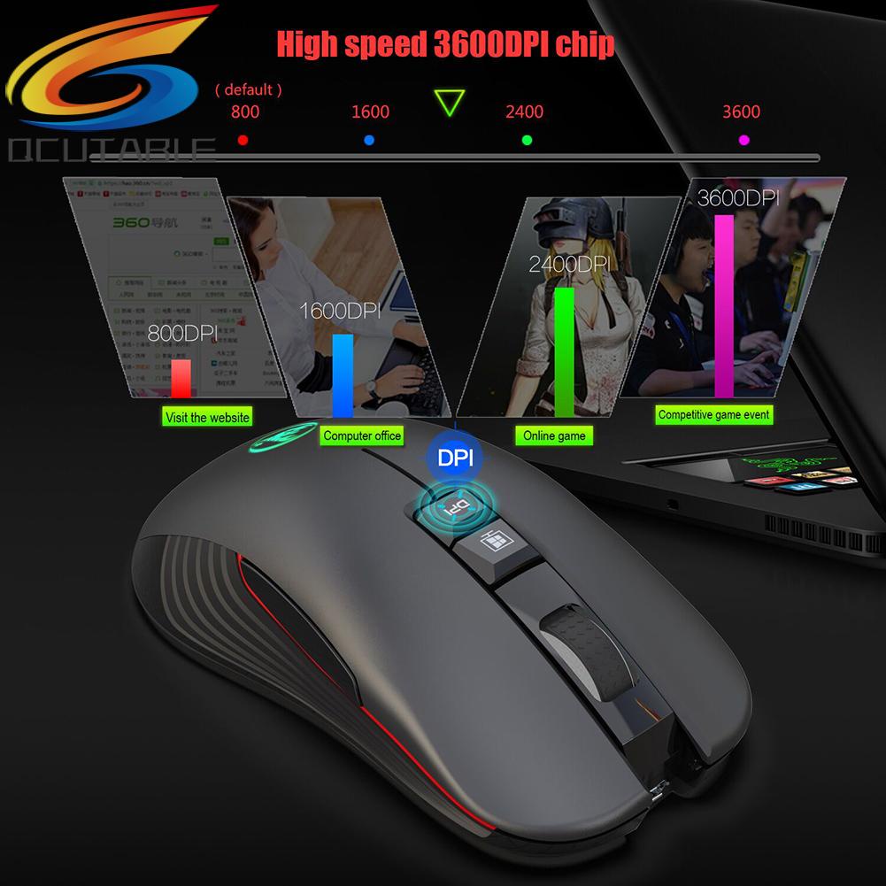 Chuột Gaming HXSJ T30 2.4GHz, ĐầU CắM Type C Cho PC Laptop