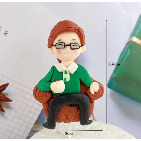 trang trí bánh kem [FREESHIP❤️] Tượng silicon CHỦ ĐỀ CHA &amp;ĐÀN ÔNG chế tác thủ công