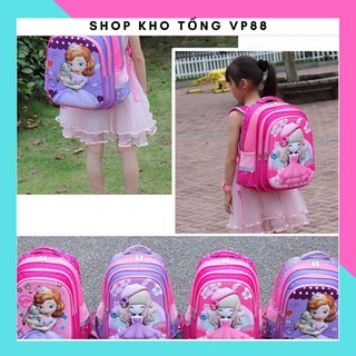 COMBO set túi balo 3D công chúa kèm Bộ 8 món dụng cụ học tập cho bé yêu dễ thương-88021-KHO TỔNG